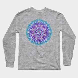 Mandala blue purple Long Sleeve T-Shirt